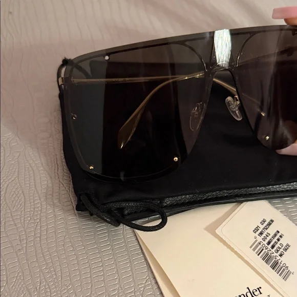 Alexander McQueen 99mm Skull Mask Metal Sunglasses - Picture 3 of 8